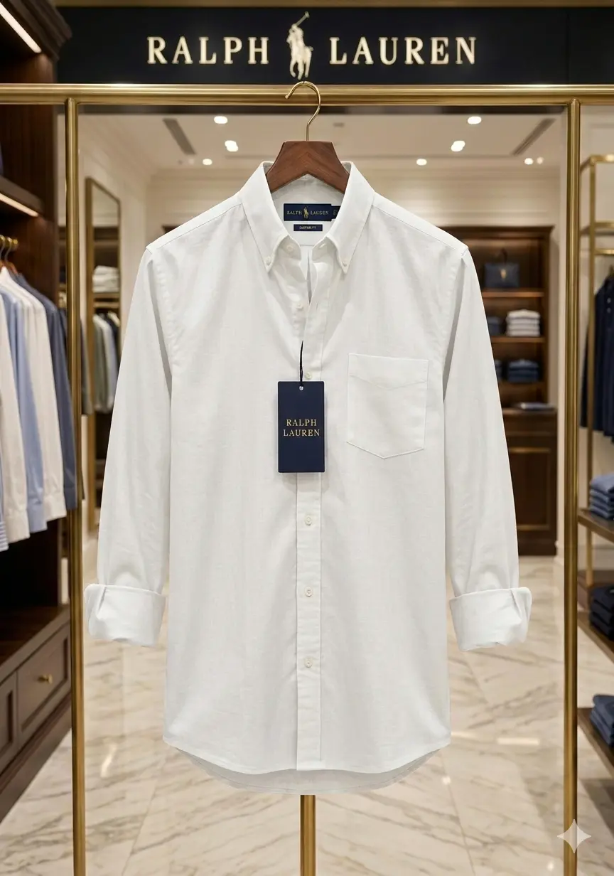 Best Ralph Lauren Premium Linen White Cotton Shirt – Casual Wear - Image 2