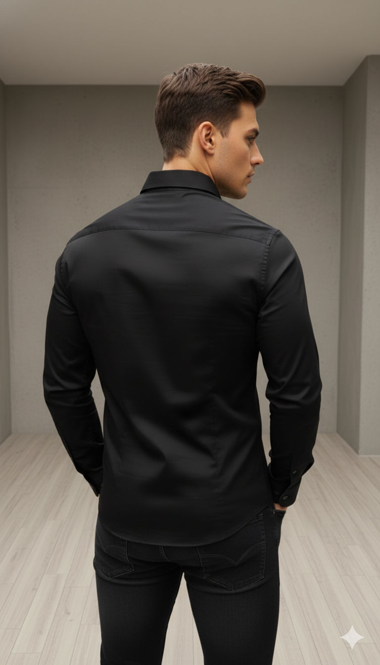 Drezola Balmain Original Premium Black Shirt Designer with Signature Premium Quality Shirt - Image 3