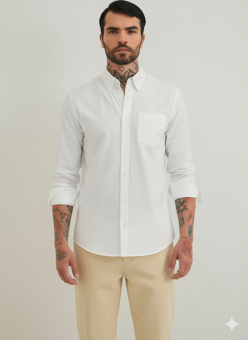 Best Ralph Lauren Premium Linen White Cotton Shirt – Casual Wear - Image 3