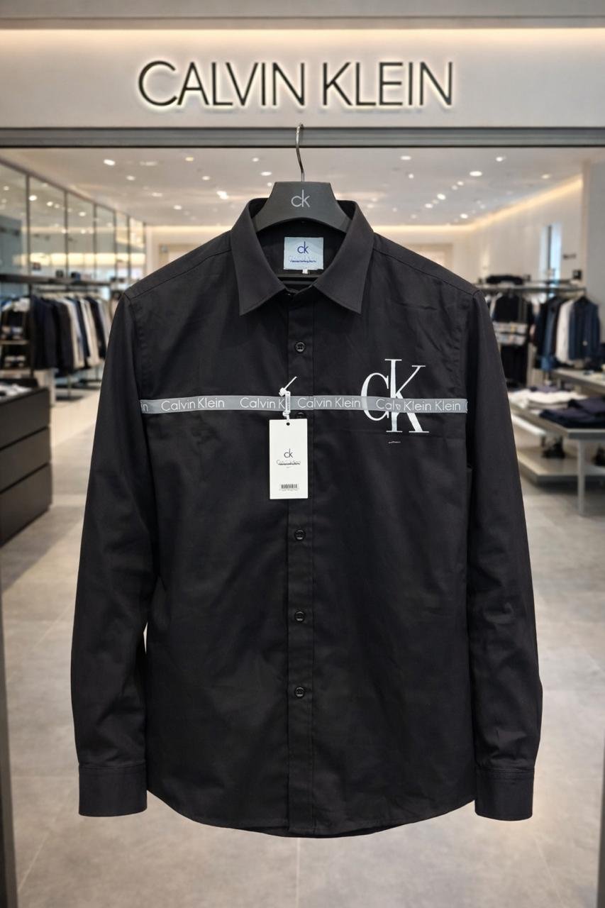 CK Signature Black Luxe Shirt for Men - Image 2
