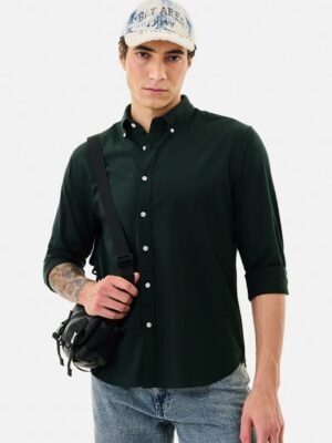 Best Premium Oxford cotton Shirt – Deep Forest Green