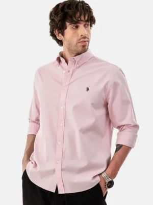 US Polo Men’s Pink Cotton Polo T-Shirt | Regular Fit | Casual Wear