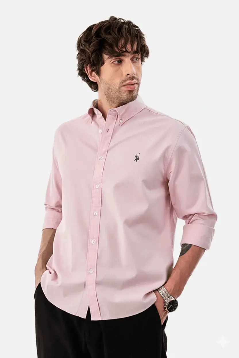 US Polo Men’s Pink Cotton Polo T-Shirt | Regular Fit | Casual Wear